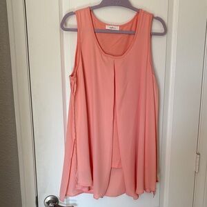 Flowy Coral Sleeveless Top